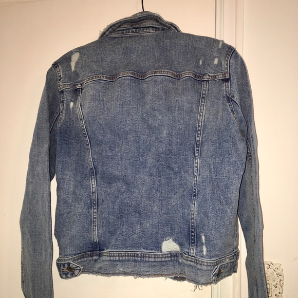 NWT Distressed denim jacket. - Picture 2 of 2